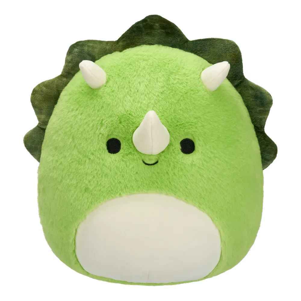 SQUISHMALLOWS - FUZZAMALLOWS 12INCH - TRISTAN  THE TRICERATOPS - Toyworld Frankston