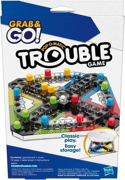 HASBRO GRAB AND GO - POP O MATIC TROUBLE GAME