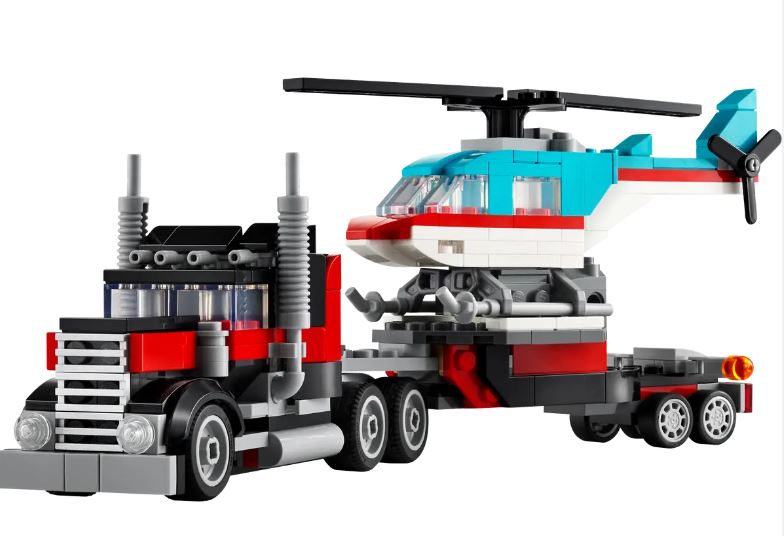 LEGO 31146 FLATBED TRUCK WITH HELICOPTER - Toyworld Frankston
