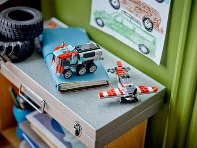 LEGO 31146 FLATBED TRUCK WITH HELICOPTER - Toyworld Frankston