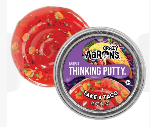 CRAZY AARON'S THINKING PUTTY MINI 2 INCH - TAKE A TACO - Toyworld Frankston