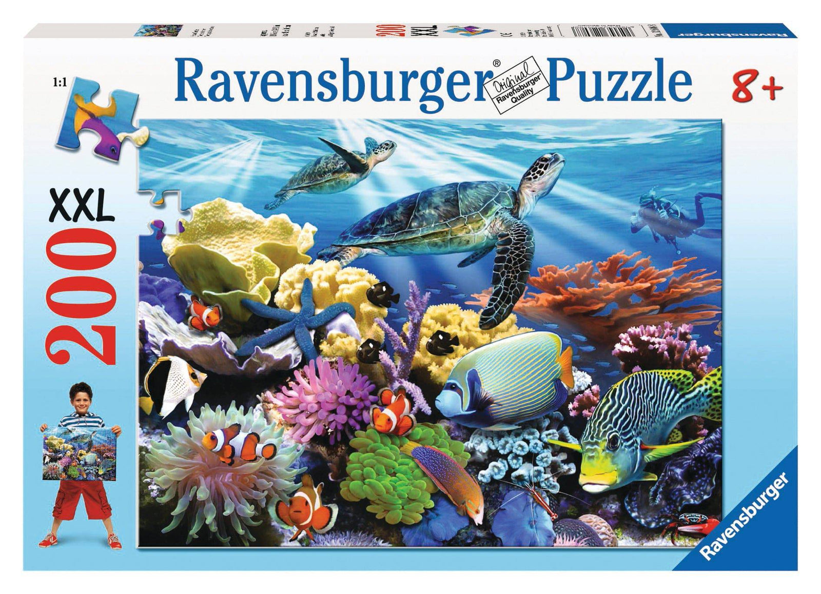RAVENSBURGER - OCEAN TURTLES PUZZLE 200PC - Toyworld Frankston