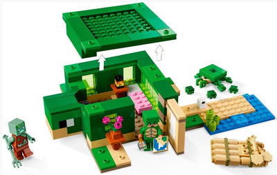 LEGO MINECRAFT 21254 THE TURTLE BEACH  HOUSE - Toyworld Frankston