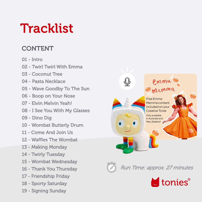 TONIES - AUDIO CHARACTER FOR TONIEBOX -  EMMA MEMMA - UNICORN
