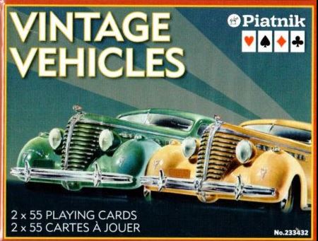PIATNIK VINTAGE VEHICLES PLAYING CARD DECK 2 X 55 CARDS - Toyworld Frankston