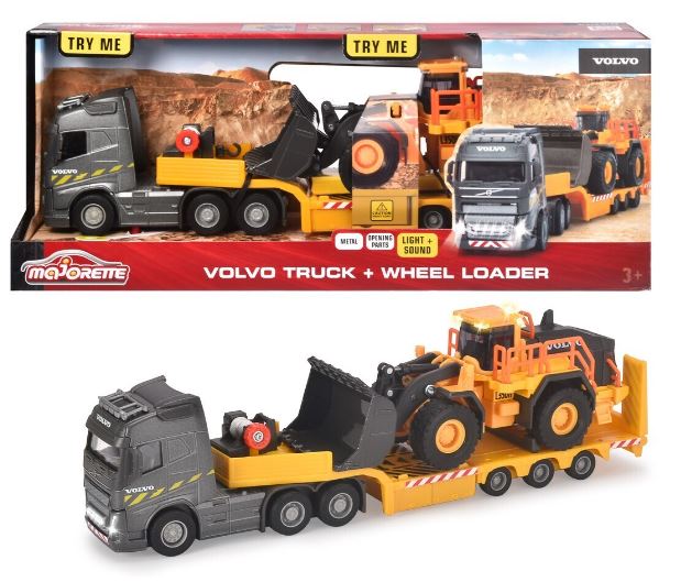 MAJORETTE VOLVO FH16 TRUCK AND WHEEL LOADER - Toyworld Frankston
