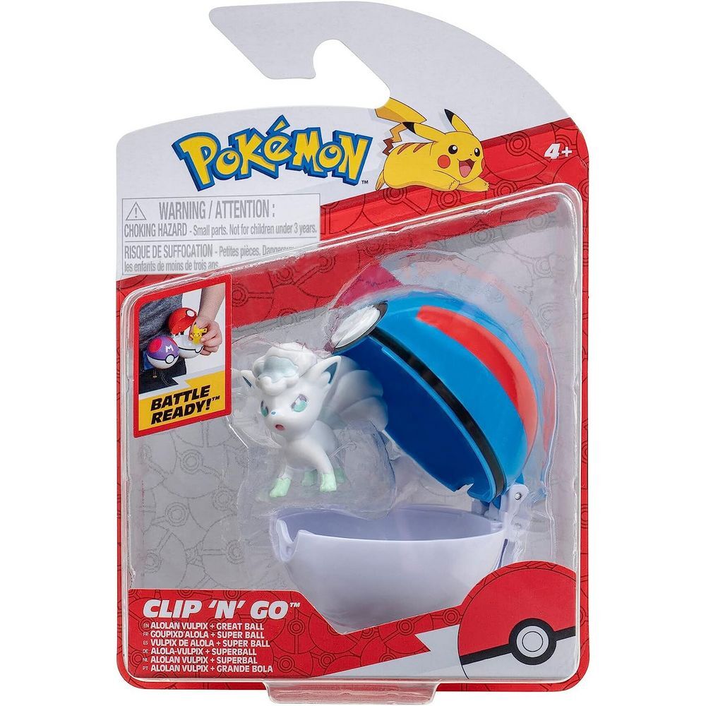 POKEMON CLIP 'N GO - ALOLAN VULPIX - GREAT BALL - Toyworld Frankston