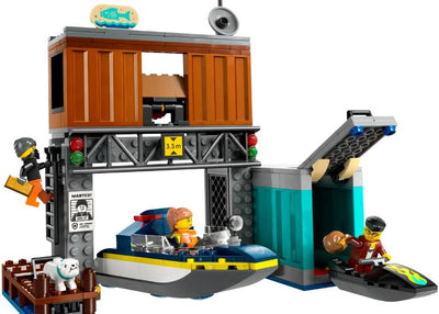 LEGO 60417 - CITY - POLICE SPEEDBOAT AND CROOKS HIDEOUT - Toyworld Frankston