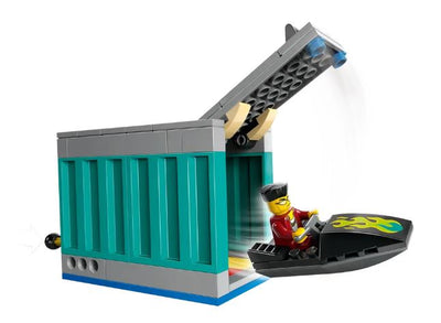 LEGO 60417 - CITY - POLICE SPEEDBOAT AND CROOKS HIDEOUT - Toyworld Frankston