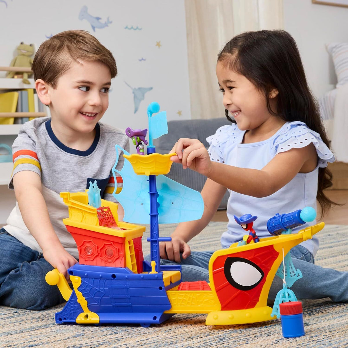 SPIDEY AND FRIENDS WATER WEBS BUBBLE SHIP - Toyworld Frankston