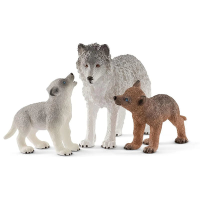 SCHLEICH - WILD LIFE - MOTHER WOLF WITH PUPS