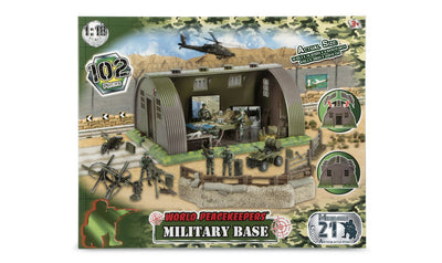 WORLD PEACEKEEPERS MILITARY BASE PLAYSET 102 PIECES - Toyworld Frankston