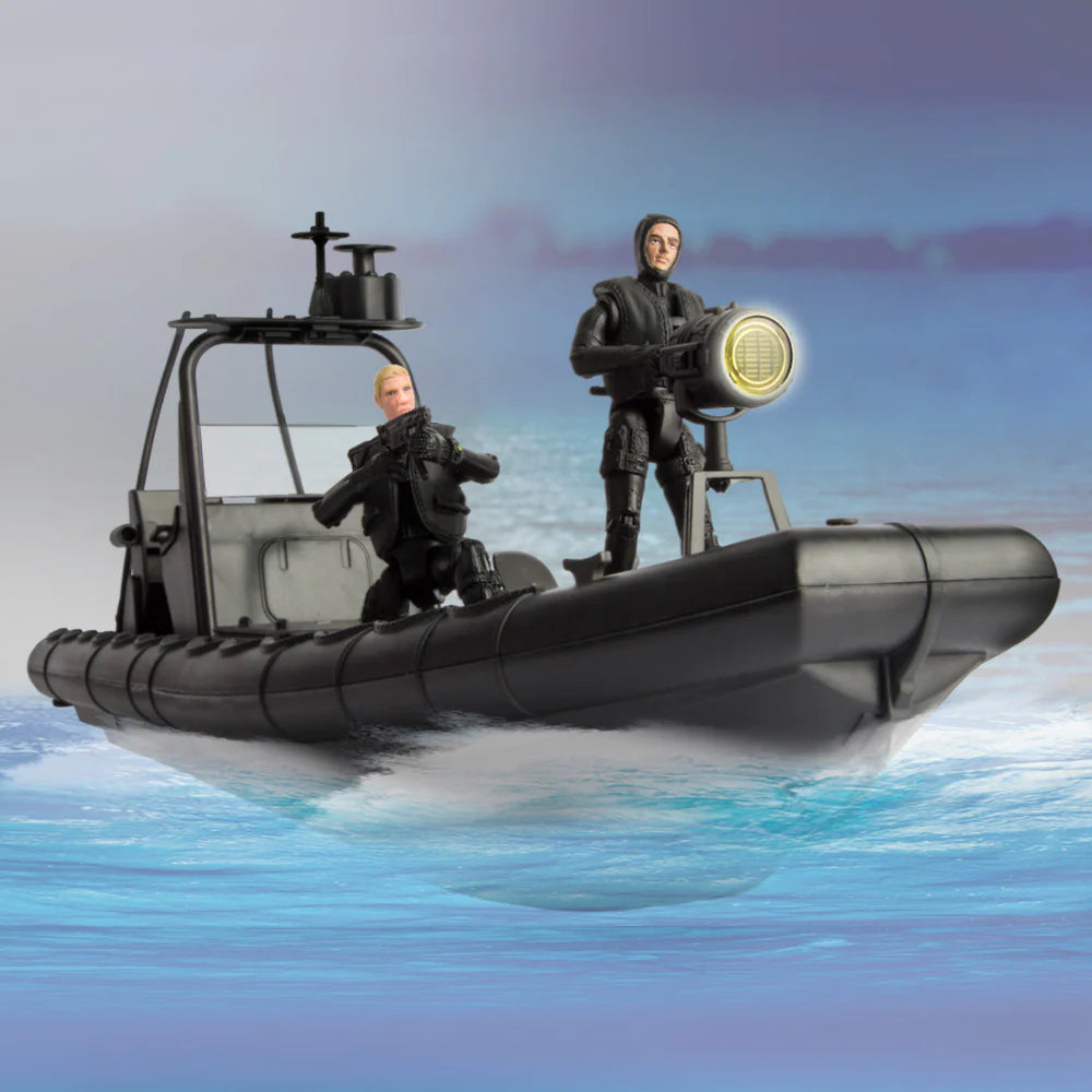 WORLD PEACEKEEPER MILITARY PATROL BOAT - NAVY SEAL RIB BOAT - Toyworld Frankston