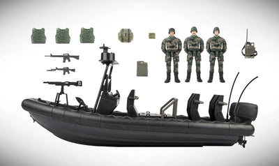 WORLD PEACEKEEPER MILITARY PATROL BOAT - NAVY SEAL RIB BOAT - Toyworld Frankston