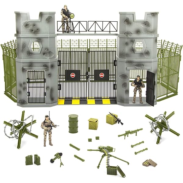 WORLD PEACEKEEPER MEGA BATTLEFIELD MILITARY BASE GATE - Toyworld Frankston