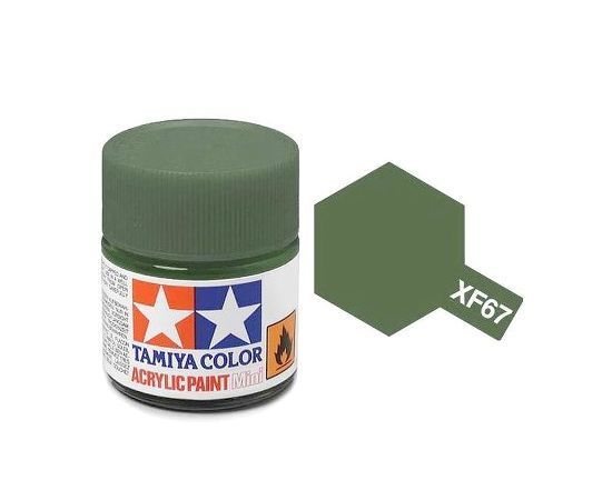 TAMIYA ACRYLIC PAINT MINI XF-67 NATO GREEN - Toyworld Frankston