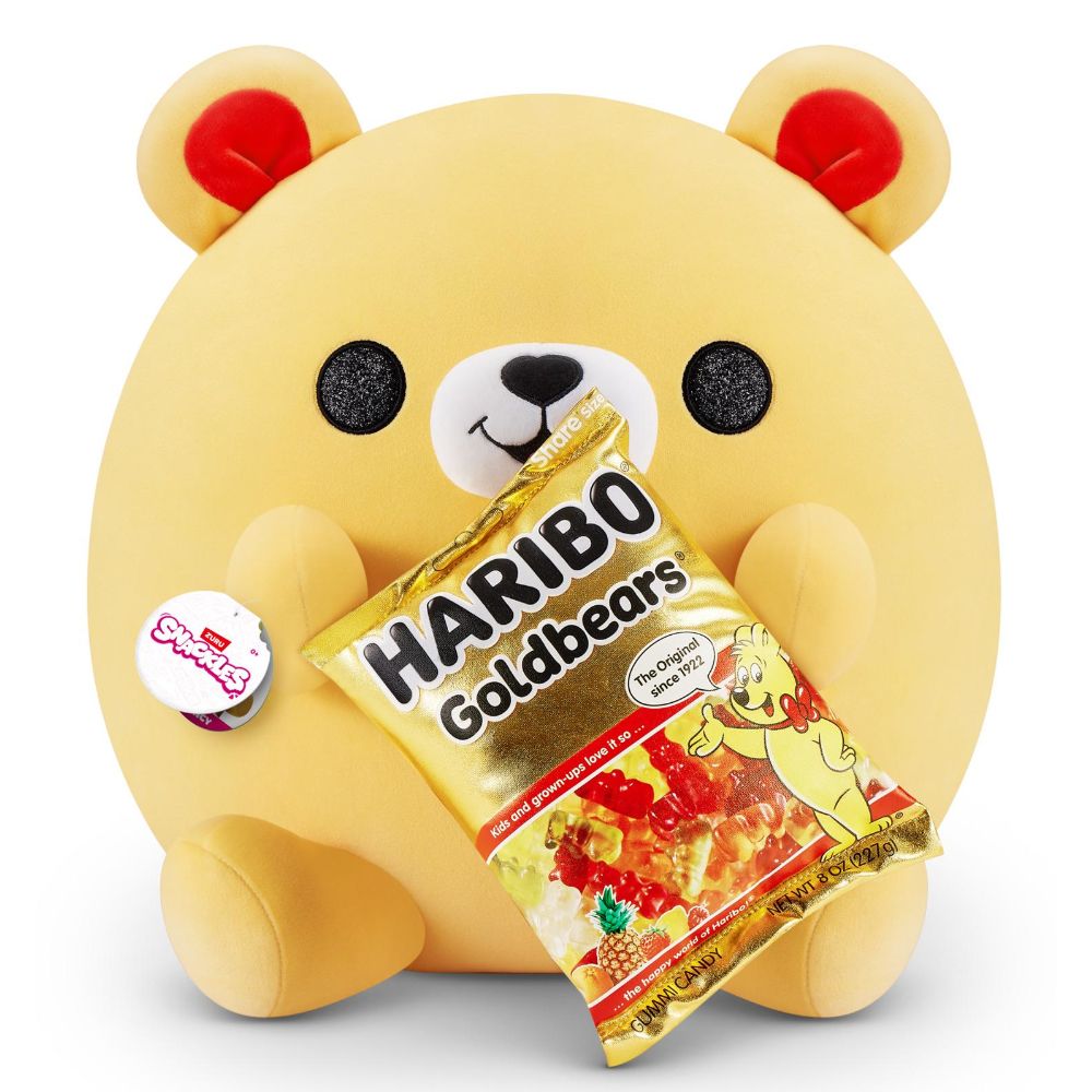 ZURU - SNACKLES PLUSH NANCY GOLD BEAR WITH HARIBO - Toyworld Frankston