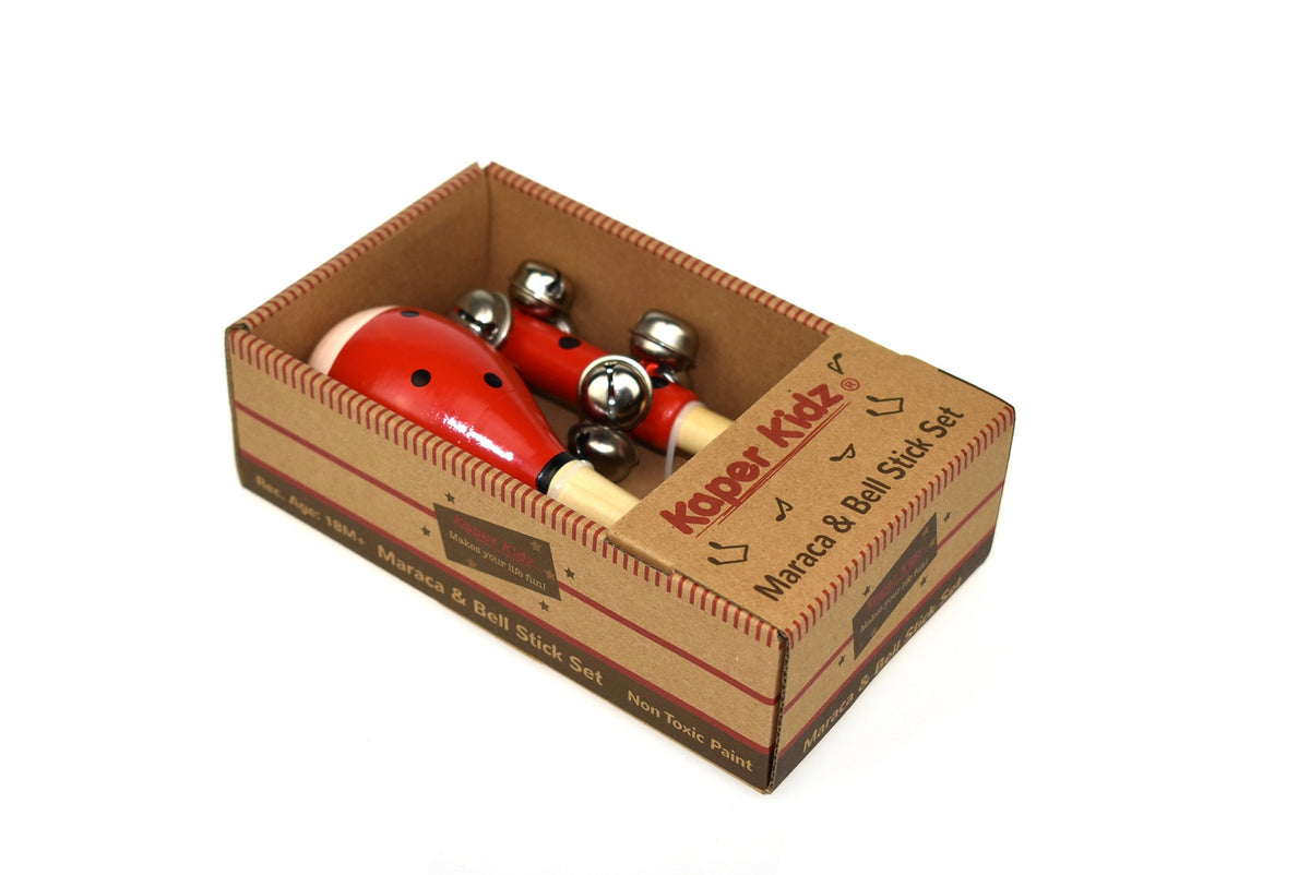 SM LADY BUG MARACA & BELL STICK