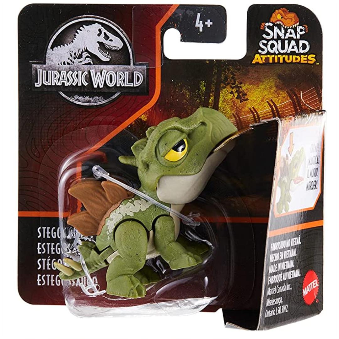 JURASSIC WORLD SNAP SQUAD ATTITUDES - STEGOSAURUS - Toyworld Frankston
