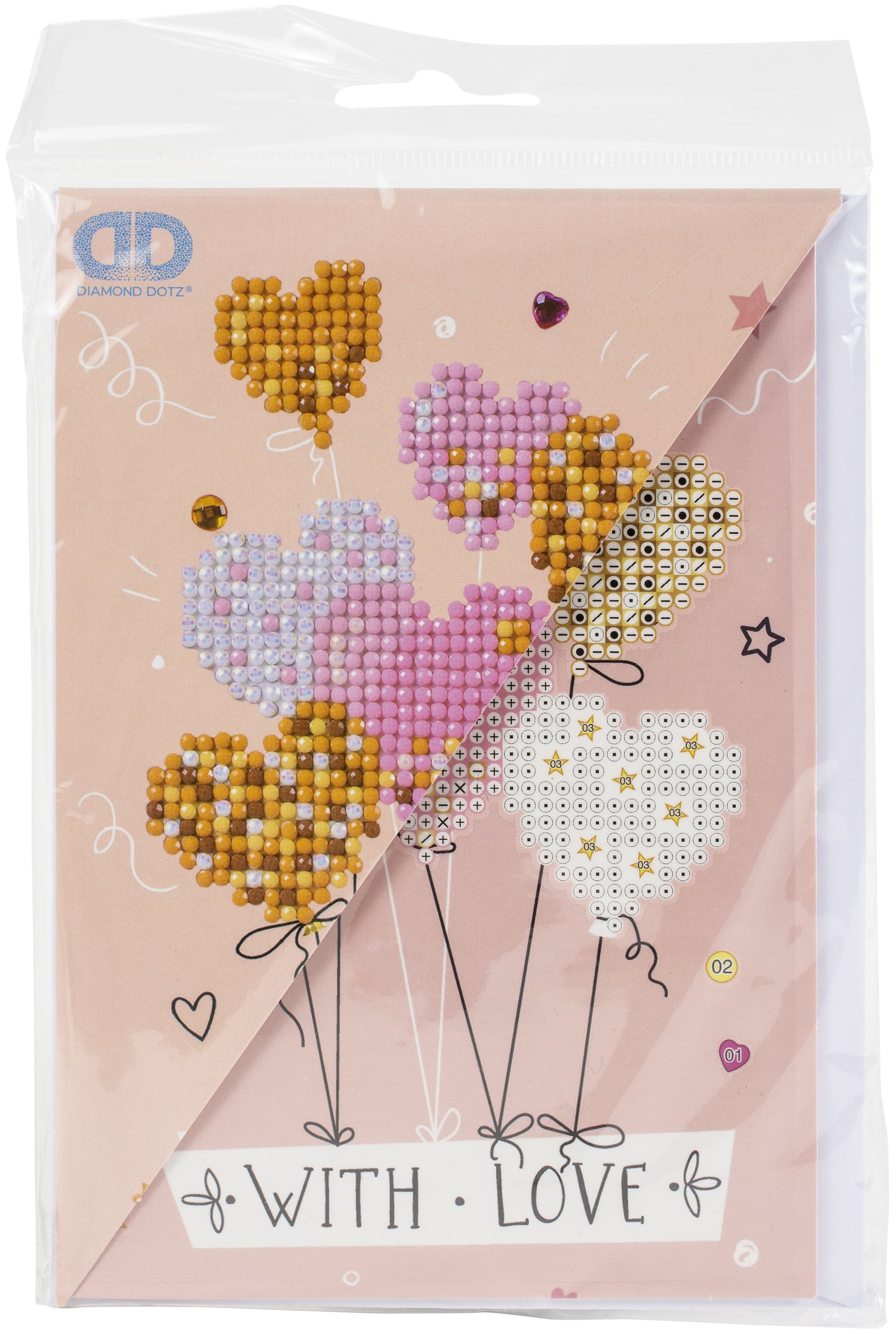 DIAMOND DOTZ LOVE BALLOONS GREETING CARD - Toyworld Frankston