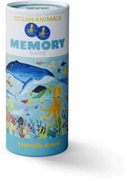 MEMORY GAME CAN - OCEAN ANIMALS - Toyworld Frankston
