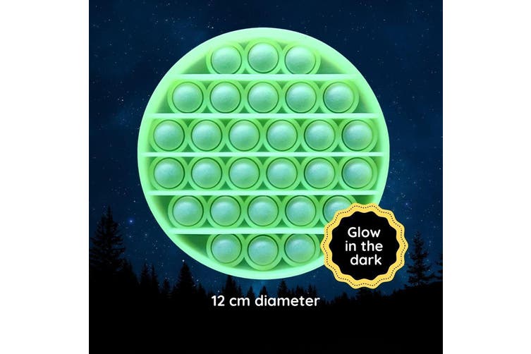 POP IT FIDGET GLOW IN THE DARK CIRCLE ASSORTED - Toyworld Frankston