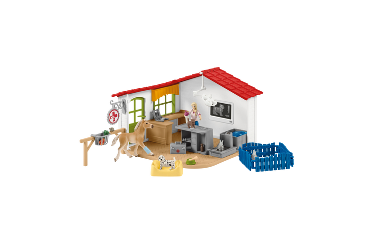 SCHLEICH VETERINARIAN PRACTISE WITH PETS - Toyworld Frankston