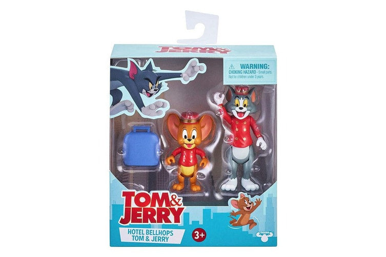Tom & Jerry Hotel Bellhops Tom & Jerry 3 Inch Figure 2 Pack - Toyworld Frankston
