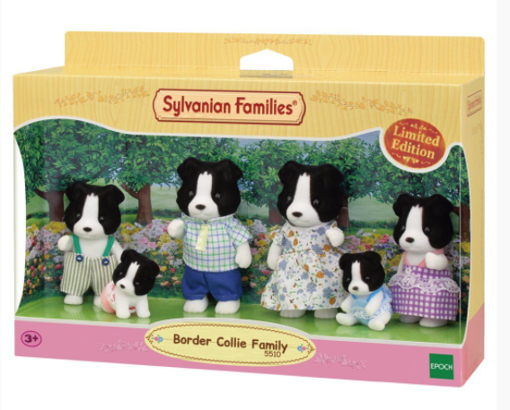 SYLVANIAN FAMILIES BORDER COLLIE FAMILY WITH TWINS - Toyworld Frankston