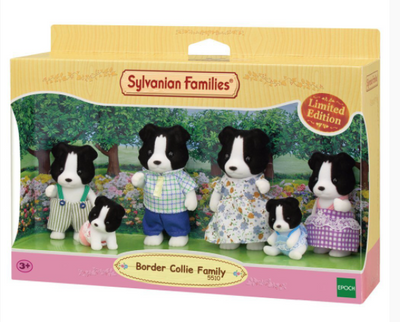 SYLVANIAN FAMILIES BORDER COLLIE FAMILY WITH TWINS - Toyworld Frankston