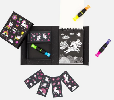 TIGER TRIBE - NEON COLOURING SET UNICORN AND FRIENDS