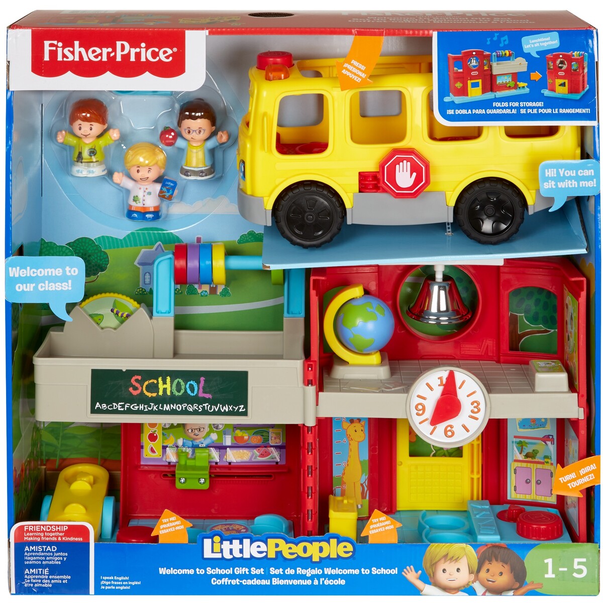 FISHER PRICE LITTLE PEOPLE WELCOME TO SCHOOL SET - Toyworld Frankston
