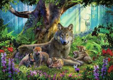 RAVENSBURGER - WOLVES IN THE FOREST 1000PC - Toyworld Frankston