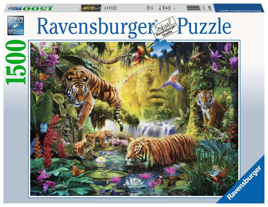 RAVENSBURGER - TRANQUIL TIGERS 1500PC PUZZLE - Toyworld Frankston