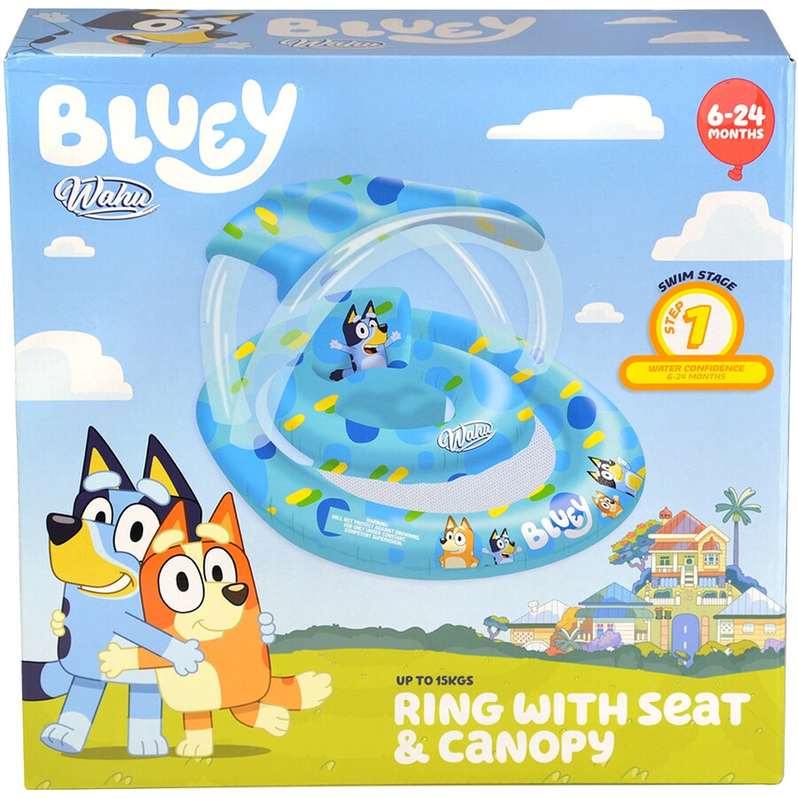 BLUEY RING SEAT WITH CANOPY - Toyworld Frankston