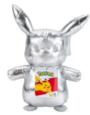 POKEMON 8IN SELECT PLUSH SILVER PIKACHU - Toyworld Frankston
