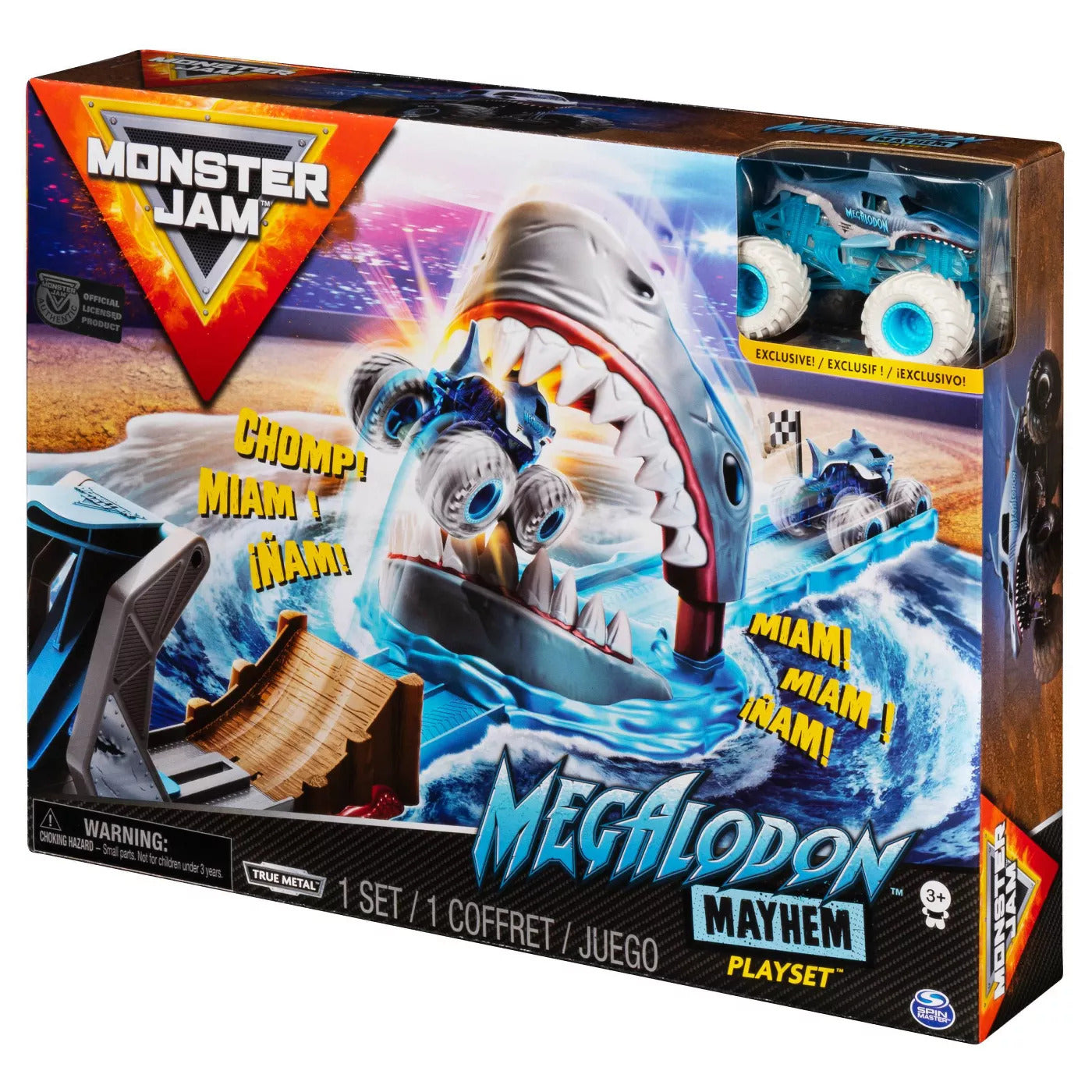 MONSTER JAM MEGALODON MAYHEM PLAYSET - Toyworld Frankston