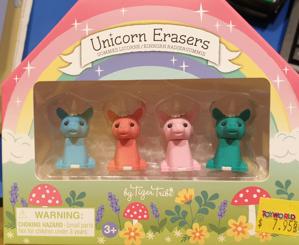 UNICORN ERASERS | Tiger Tribe | Toyworld Frankston