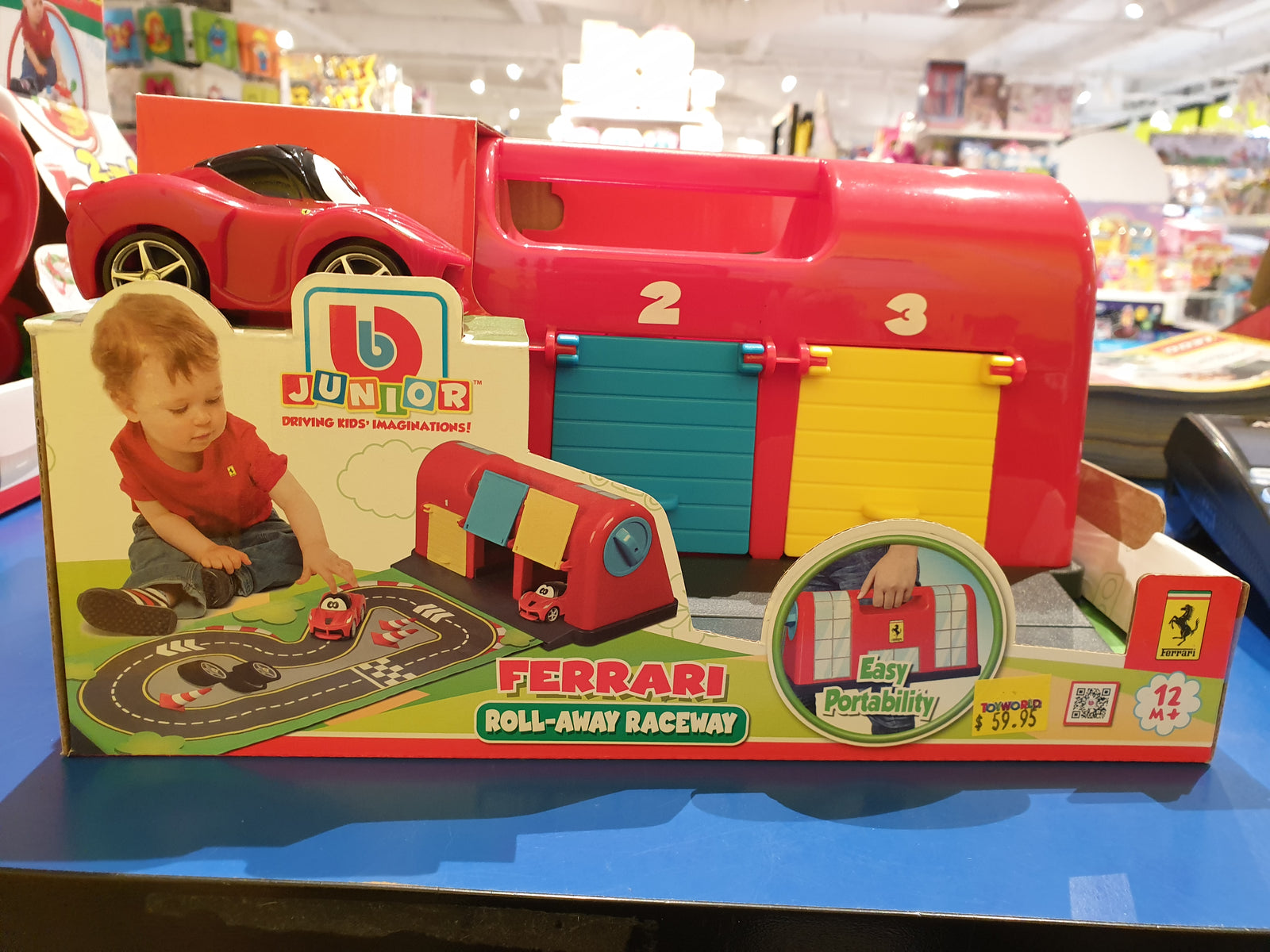 BBJ FERRARI ROLL-AWAY RACEWAY 4 PCE/CARTON - Toyworld Frankston