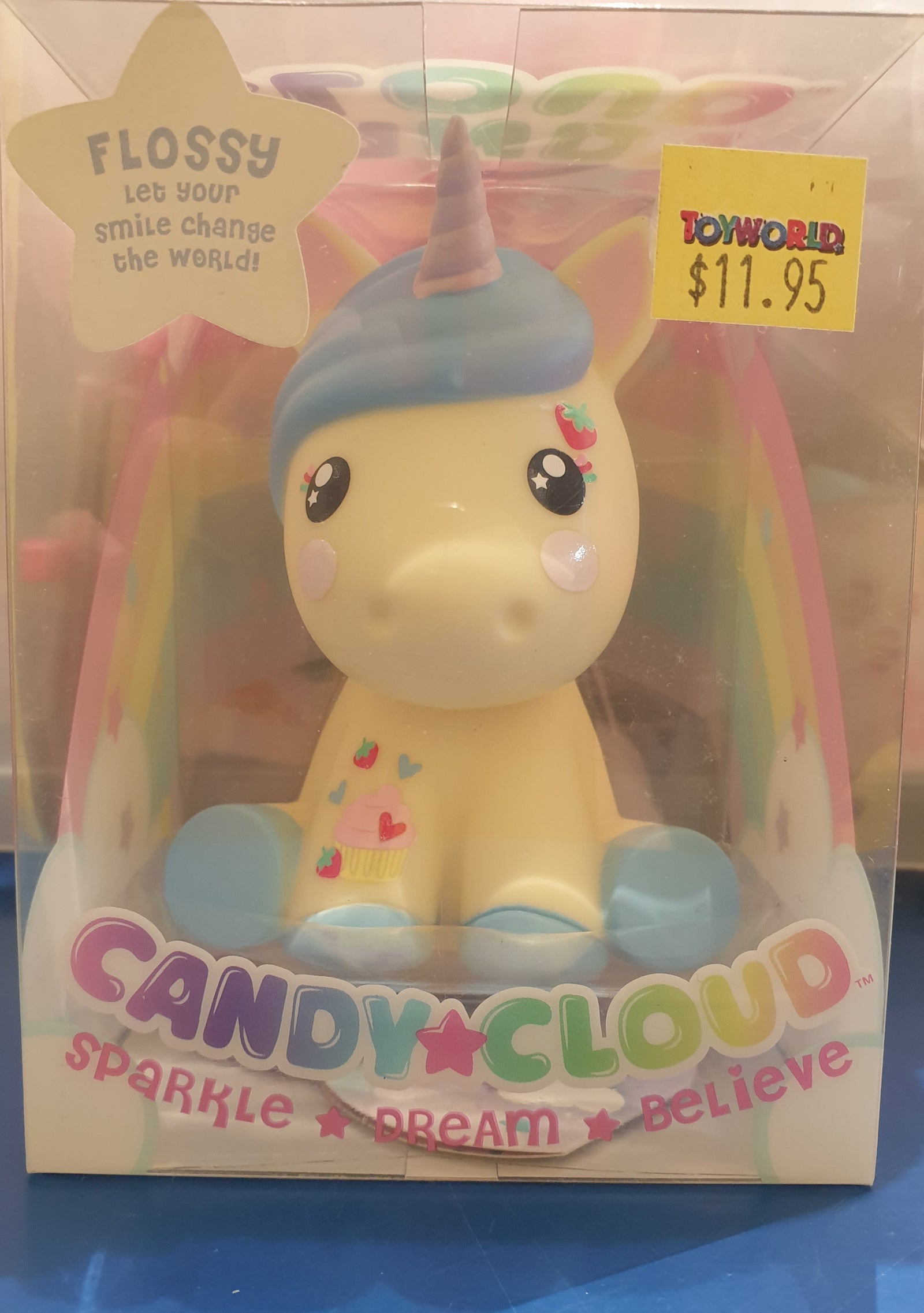 CANDY CLOUD UNICORN FIGURINE FLOSSY - Toyworld Frankston