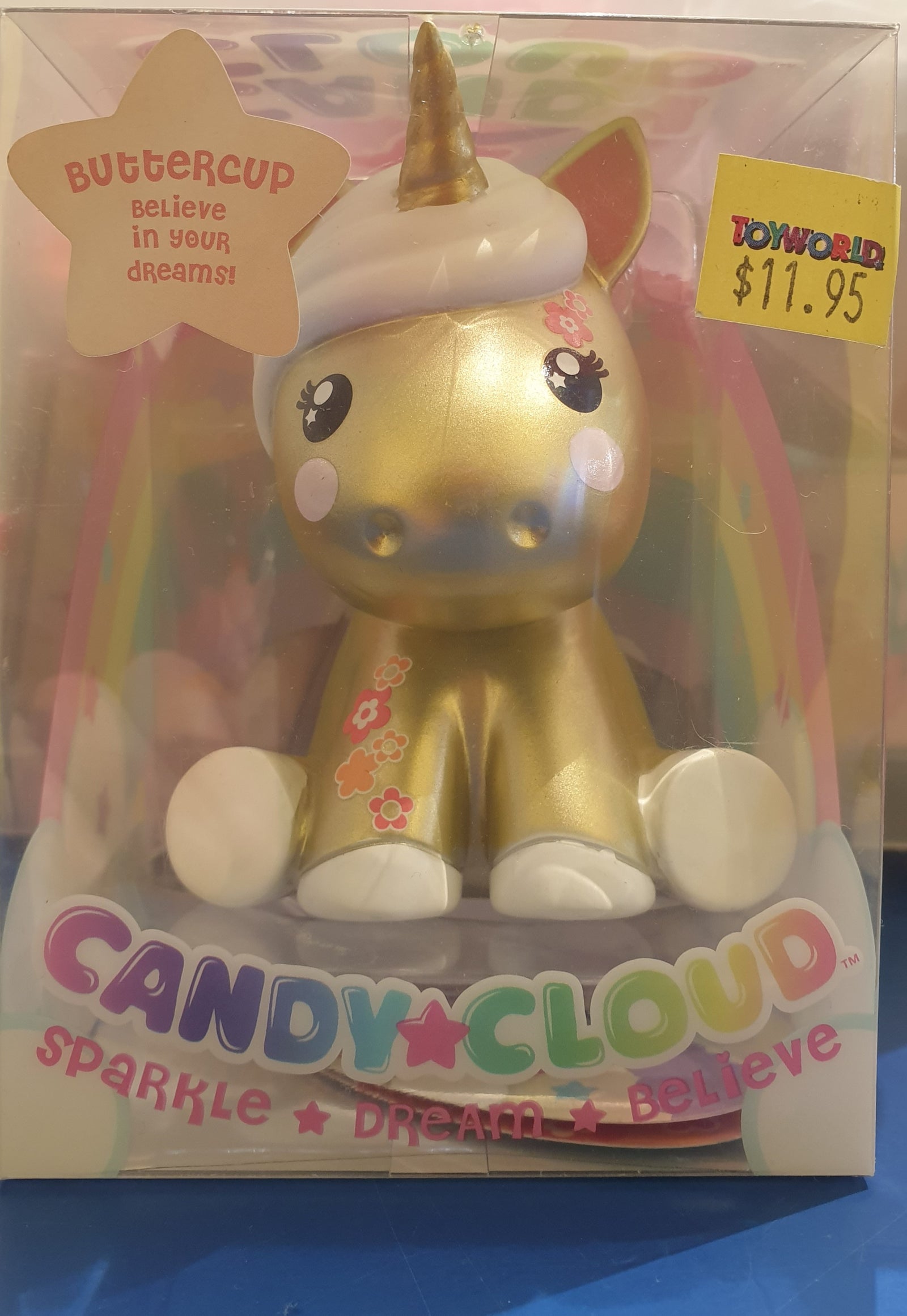 CANDY CLOUD UNICORN FIGURINE BUTTERCUP - Toyworld Frankston