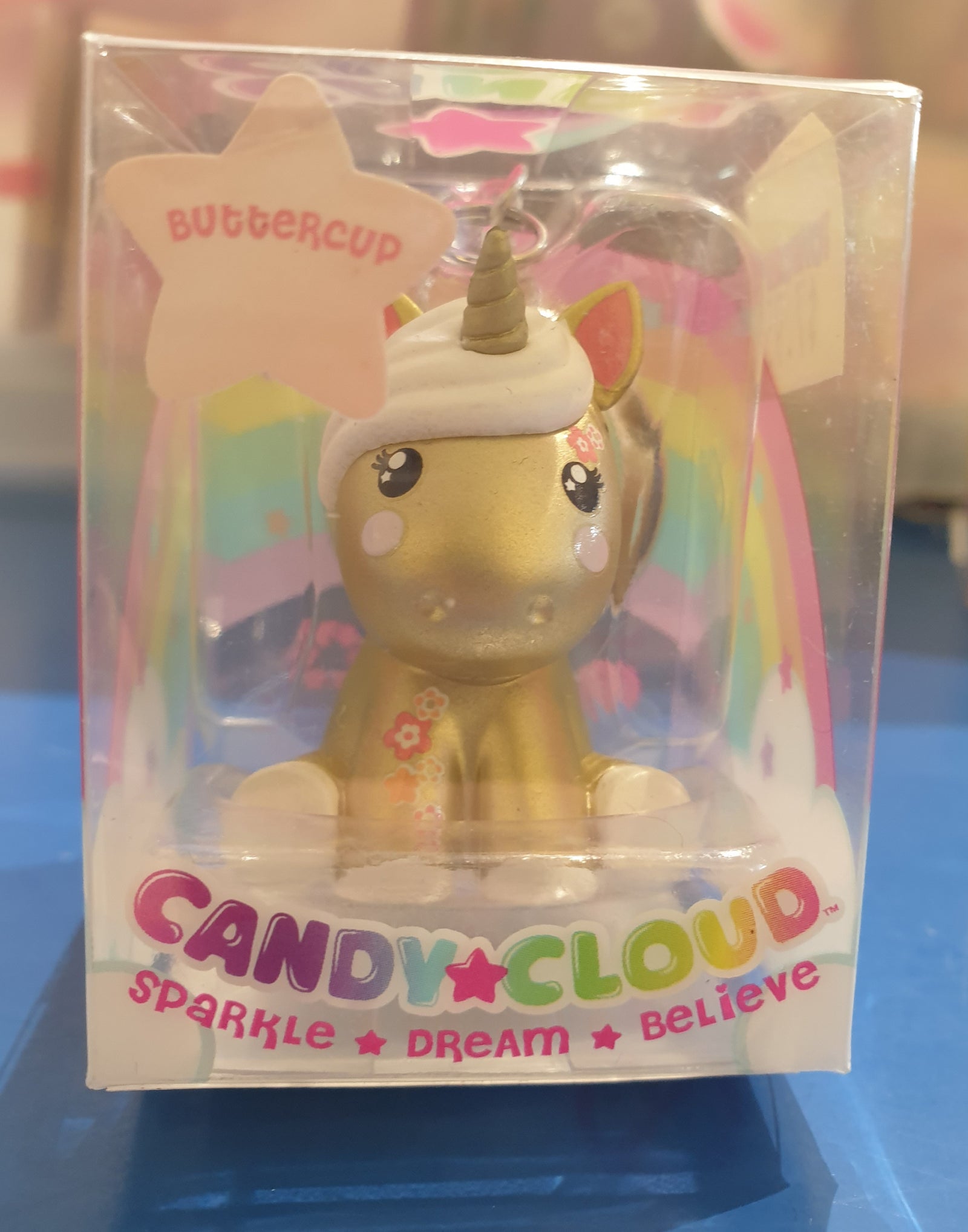 CANDY CLOUD KEYCHAIN GOLD BUTTERCUP - Toyworld Frankston