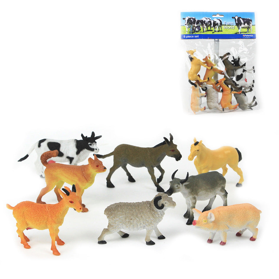 FARM WORLD 8PC FIGURINES - Toyworld Frankston