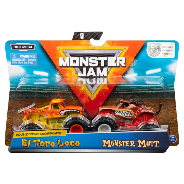 MONSTER JAM 1:64 DIECAST TRUCKS 2 PACK - EL TORO LOCO & NORTHERN NIGHTMARE - Toyworld Frankston