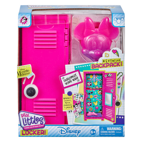 REAL LITTLES DISNEY LOCKER AND BACKPACK MINNIE MOUSE - Toyworld Frankston