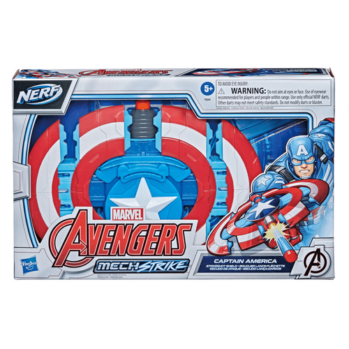 AVENGERS MECHSTRIKE CAPTAIN AMERICA STRIKESHOT SHIELD - Toyworld Frankston