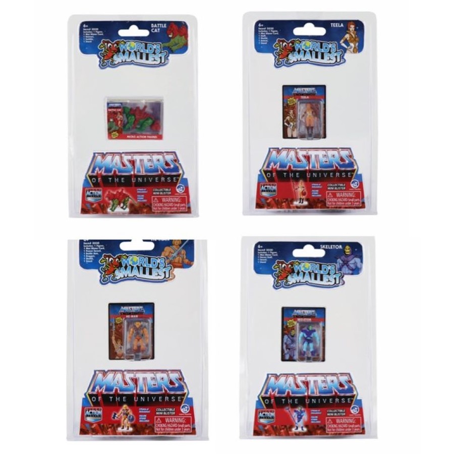 WORLDS SMALLEST MASTERS OF THE UNIVERSE MICROACTION FIGS ASSORTED - Toyworld Frankston