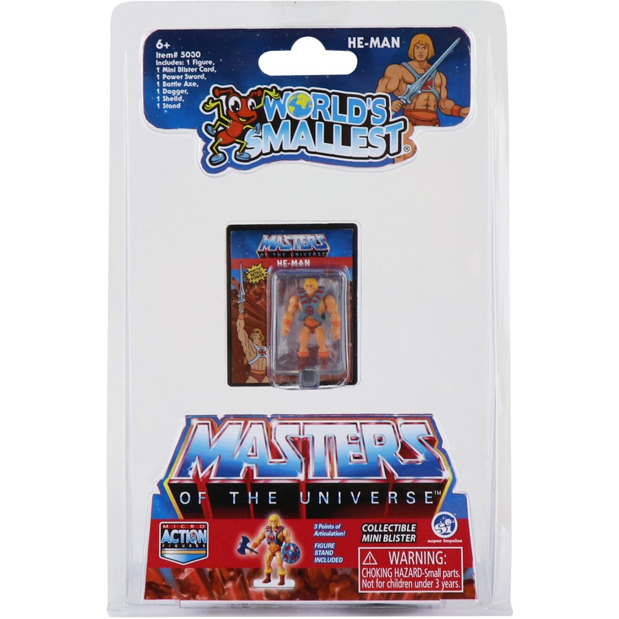 WORLDS SMALLEST MASTERS OF THE UNIVERSE MICROACTION FIGS ASSORTED - Toyworld Frankston