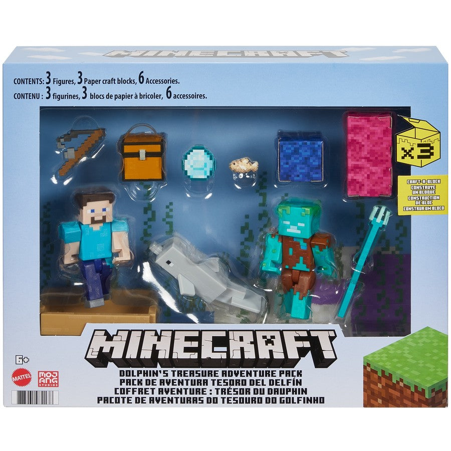 MINECRATT TREASURE HUNT ADVENTURE PACK FIGURES - Toyworld Frankston