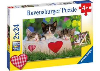 RBURG SLEEPY KITTENS 2X24PC | RAVENSBURGER | Toyworld Frankston